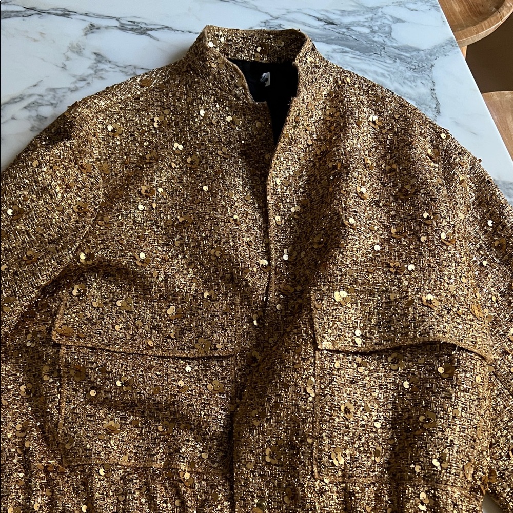 Zara Gold Sequin Jacket